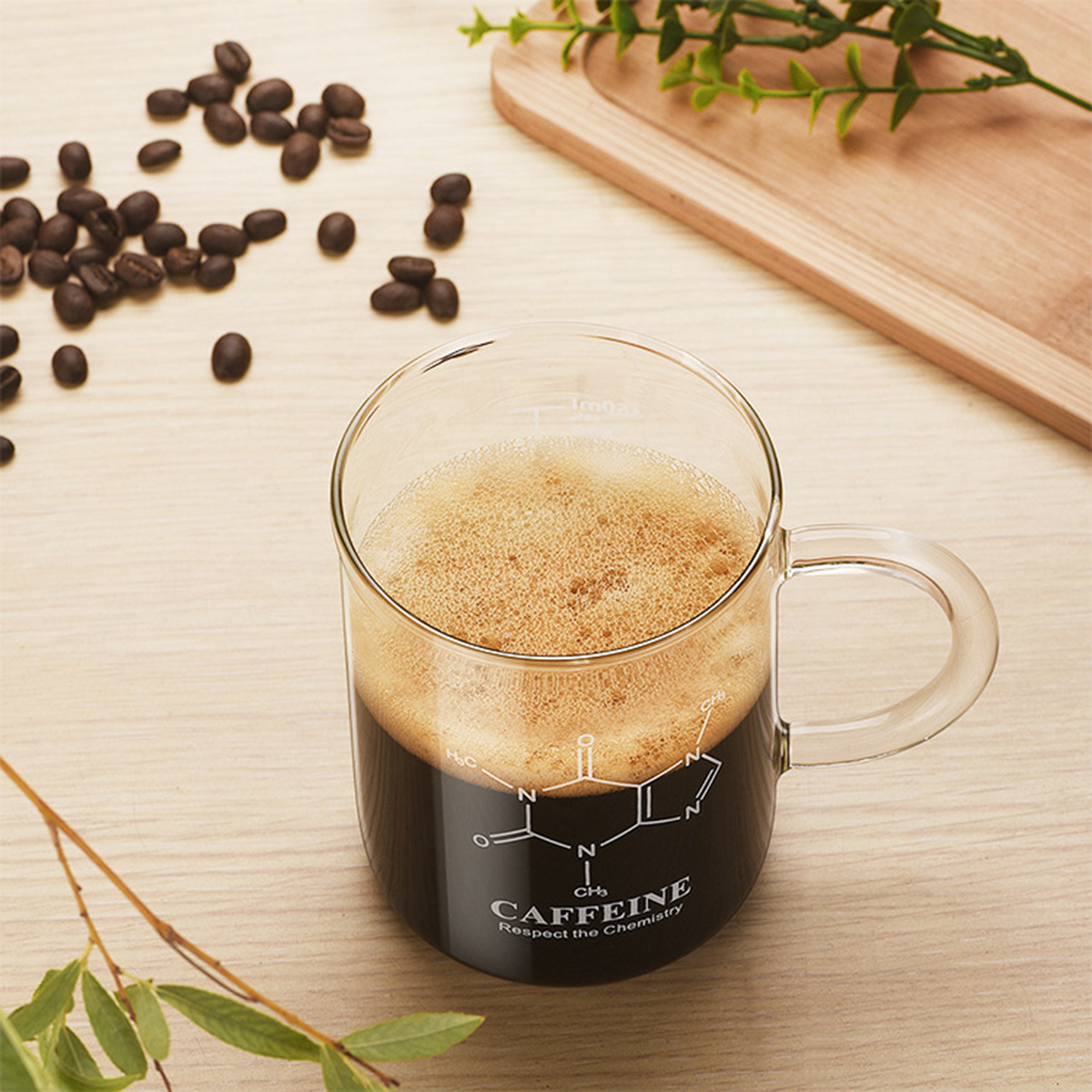 1 PCS Transparent Tape With High Borosilicate Glass Cup, Coffee Cup, Coffee Sharing Cup With Scale Identification thumbnail 5